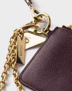Prada Saffiano leather card holder with shoulder strap - Image 2